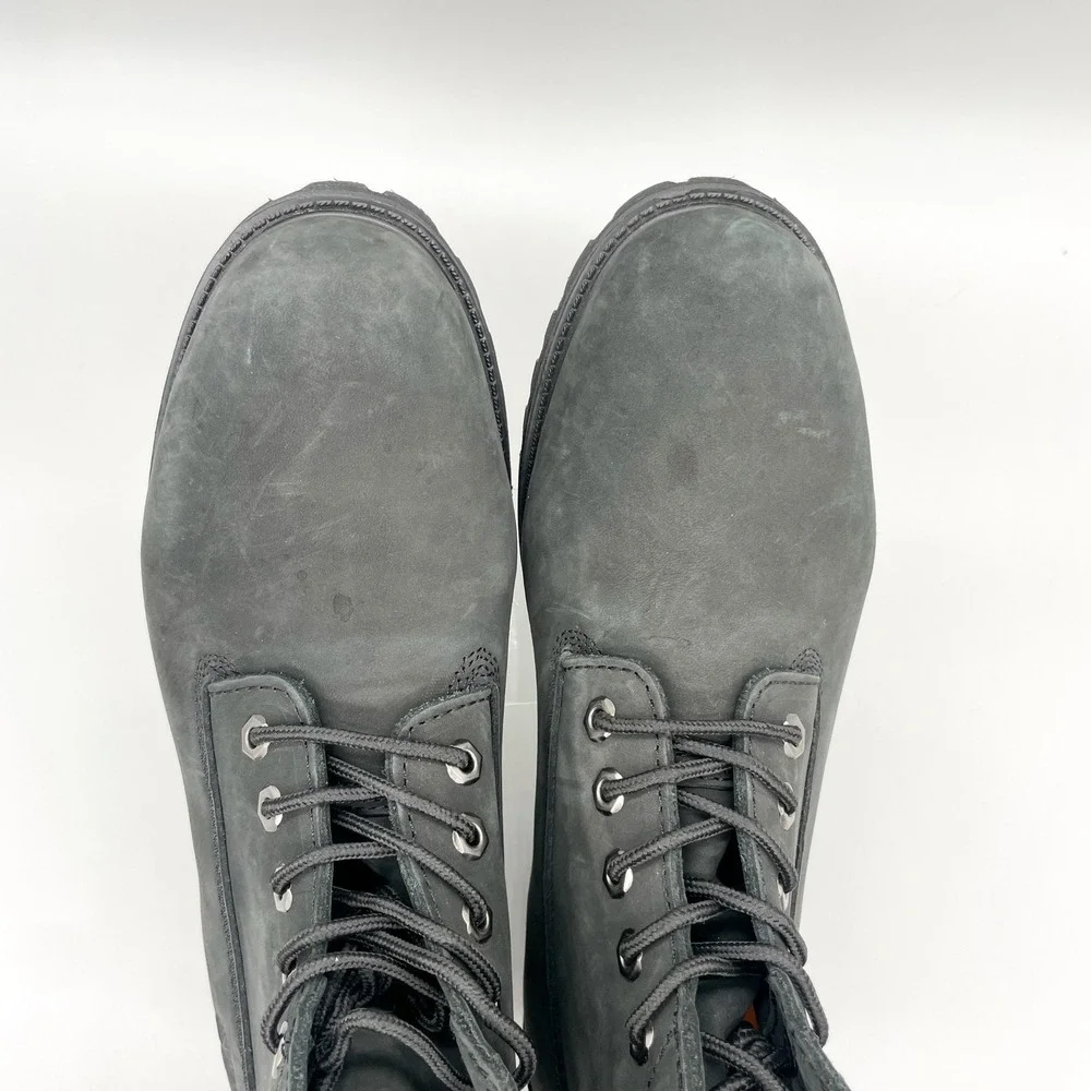 Timberland 6 Inch Classic Waterproof Boots Black Nubuck Mens 13M Work Rugged USA